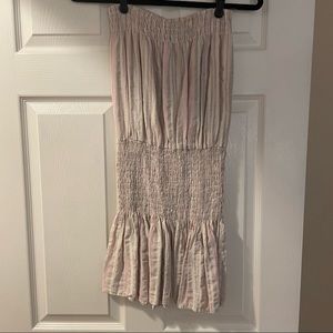Strapless mini dress